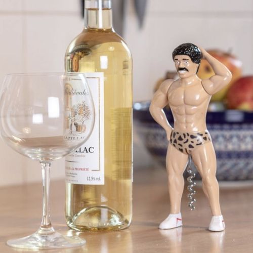 Tire-bouchon Homme Muscleman Moustache 20cm Modèle Insolite Et Original Accessoire Apéro Fun Et Desi