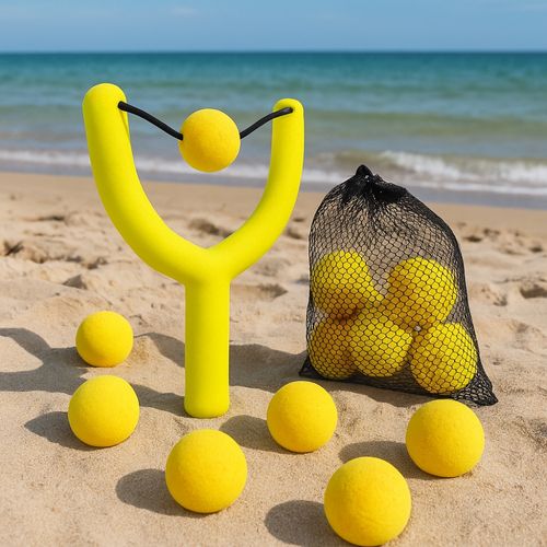 Fronde à Eau Avec 10 Balles Éclaboussantes Réutilisables Couleur Aléatoire Jeu Estival Pour Enfants