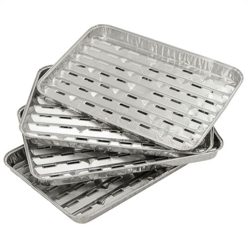 Lot De 12 Barquettes Aluminium 35x22 Cm – Spécial Barbecue