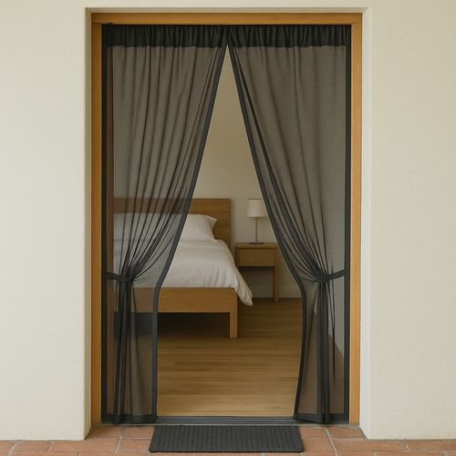 Lot De 2 Moustiquaires Pour Porte Et Fenêtre 75x220 Cm – Installation Facile Avec Ruban Adhésif