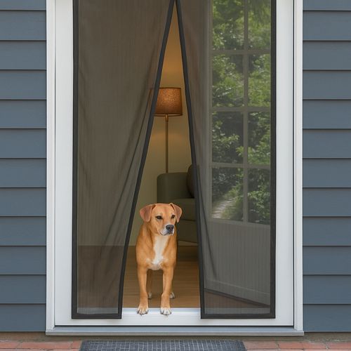 Lot De 2 Moustiquaires Pour Porte Et Fenêtre 75x220 Cm – Installation Facile Avec Ruban Adhésif