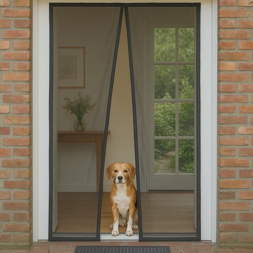 Lot De 2 Moustiquaires Pour Porte Et Fenêtre 75x220 Cm – Installation Facile Avec Ruban Adhésif