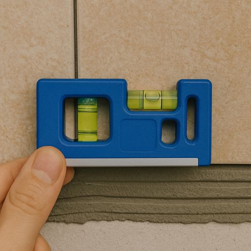 Mini Niveau à Bulle Magnétique 10 Cm Format Poche Horizontal Et Vertical Couleur Aléatoire