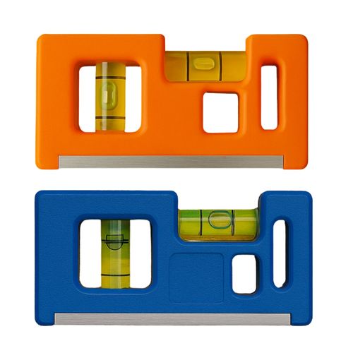 Mini Niveau à Bulle Magnétique 10 Cm Format Poche Horizontal Et Vertical Couleur Aléatoire