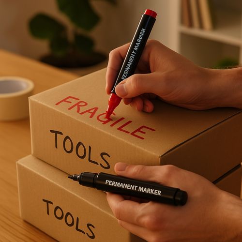 Lot De 2 Marqueurs Permanents Rouge Et Noir Pour Écriture Et Marquage Sur Toute Surface