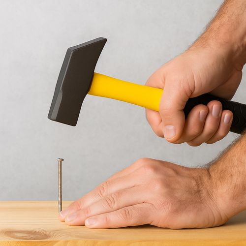 Marteau De Menuisier Rivoir 34 Cm – 800 G Manche Ergonomique Jaune Et Noir