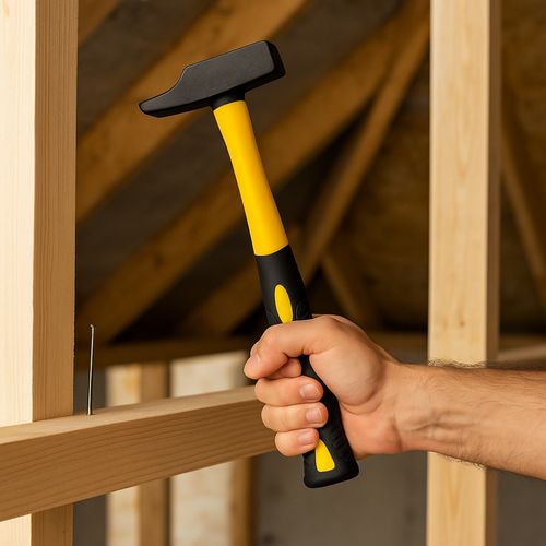 Marteau De Menuisier Rivoir 34 Cm – 800 G Manche Ergonomique Jaune Et Noir