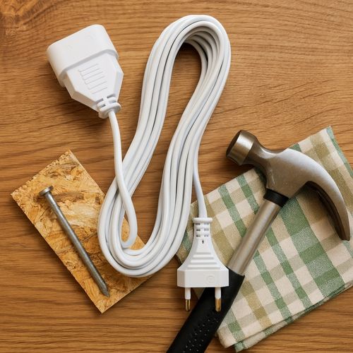 Rallonge Électrique Blanche 5m – 1380w, 220v-240v