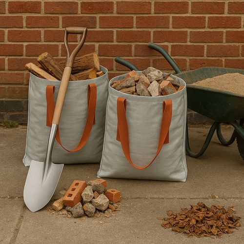 Pack De 2 Sacs à Gravats Résistants 50 Kg – Polypropylène Réutilisable Pour Déchets De Chantier