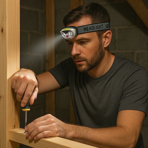 Lampe Frontale LED 6 LEDs – 3 Modes, 41 Lumens, Éclairage Jusqu’à 30m