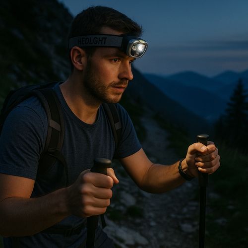 Lampe Frontale LED 6 LEDs – 3 Modes, 41 Lumens, Éclairage Jusqu’à 30m