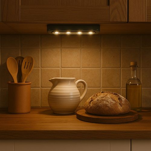 Lampe Poussoir LED 18cm – Lumière Sans Fil Pour Placard Et Escalier