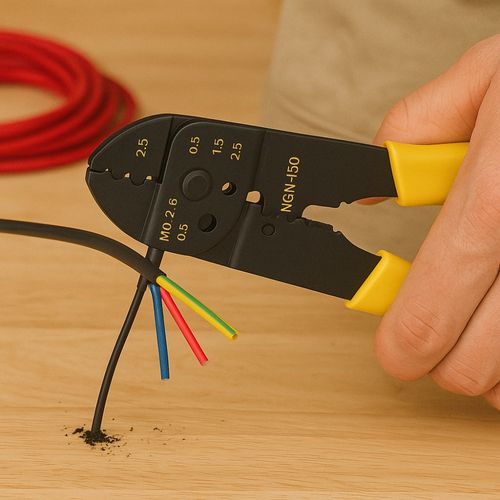 Pince à Dénuder Multifonctions 5 En 1 – Dénuder, Couper, Sertir, Mesurer et Couper Boulons