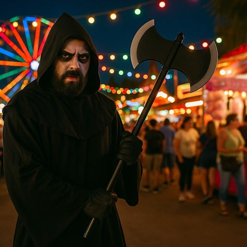 Grande Hache Double En Plastique Réglable 107 Cm Accessoire Déguisement Halloween Costume