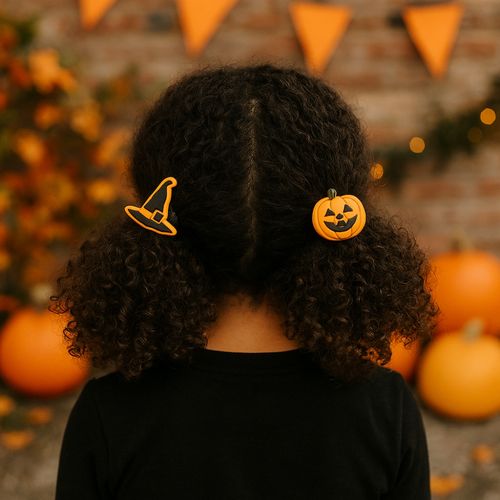Lot De 8 Élastiques à Cheveux Halloween – Motifs Aléatoires, Couleurs Mixtes - Enfants et Adultes