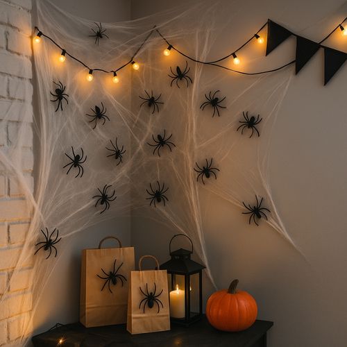 Lot De 100 Petites Araignées Noires 4cm En Plastique Décoration Halloween