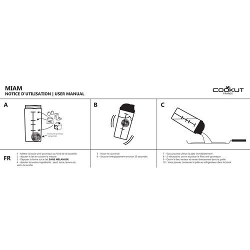 Miam - Shaker à Crêpes Et Pancakes Transparent