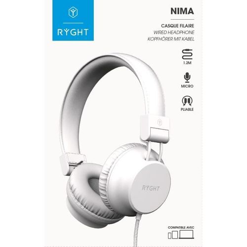 Casque Filaire - Nima - Blanc Nacré