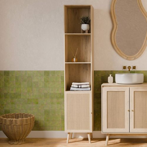 Colonne De Rangement Pour Salle De Bain. Bohème. L 35 X P 25 X H 167cm