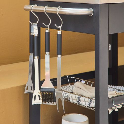 Barbecue. Cuisine Extérieure Gaz - D'artagnan - Barbecue 5 Brûleurs Dont 1 Feu Latéral. Inox Et