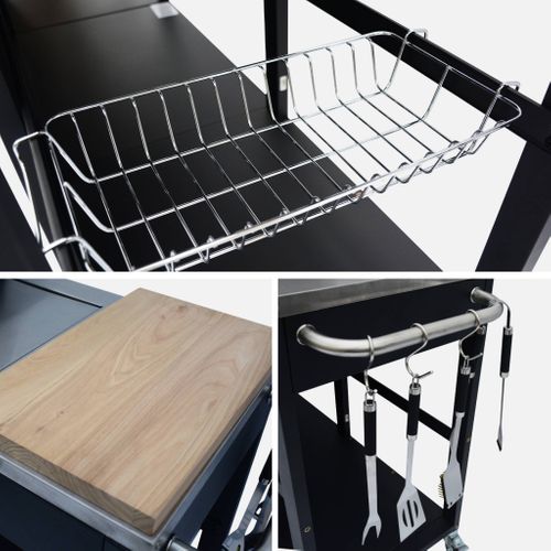 Barbecue. Cuisine Extérieure Gaz - Rochefort - Barbecue 5 Brûleurs Avec Évier. Planche. Ustensiles.