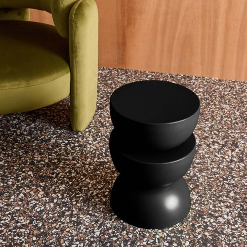 Bout De Canapé En Métal Noir. Coumba 32 X H 46.5cm