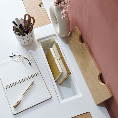 Bureau Scandinave 150 Cm Mobox Blanc