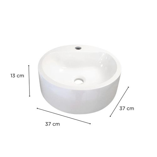 Vasque Ronde à Poser En Résine 37 Cm Nori