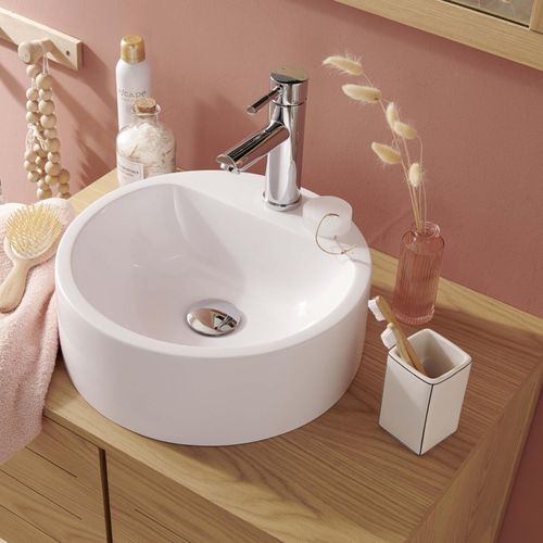 Vasque Ronde à Poser En Résine 37 Cm Nori