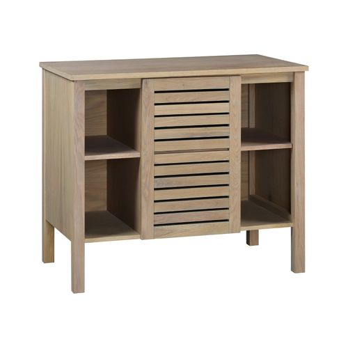 Meuble Simple Vasque Talix Sur Pieds En Chêne Naturel 90 Cm