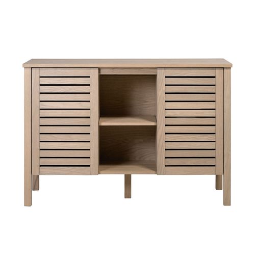 Meuble Double Vasque Talix Sur Pieds En Chêne Naturel 120 Cm