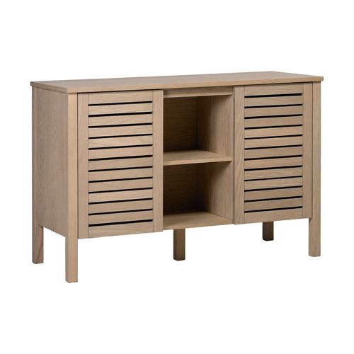 Meuble Double Vasque Talix Sur Pieds En Chêne Naturel 120 Cm