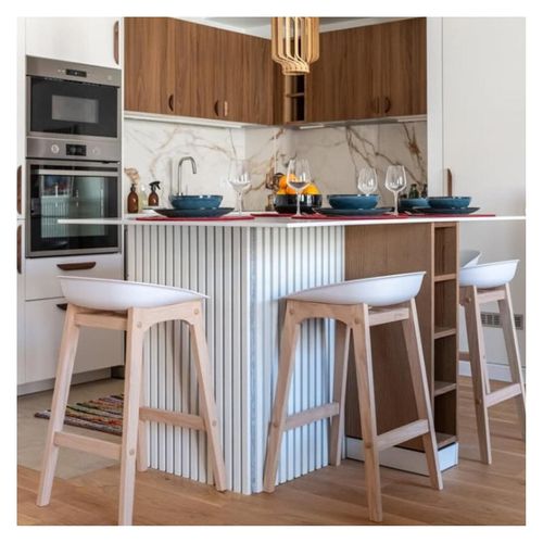 Lot De Tabourets De Bar En Bois 65cm Riva