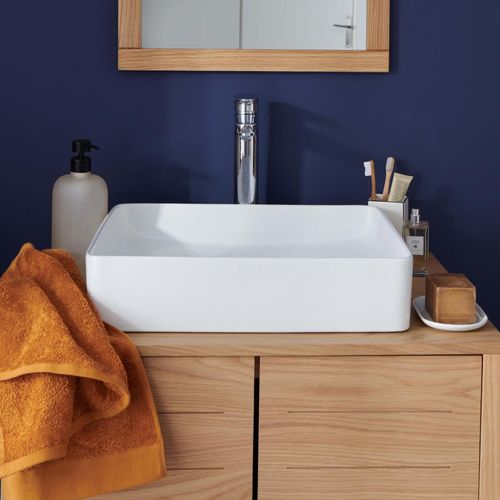 Vasque à Poser Rectangle En Céramique 47x36cm