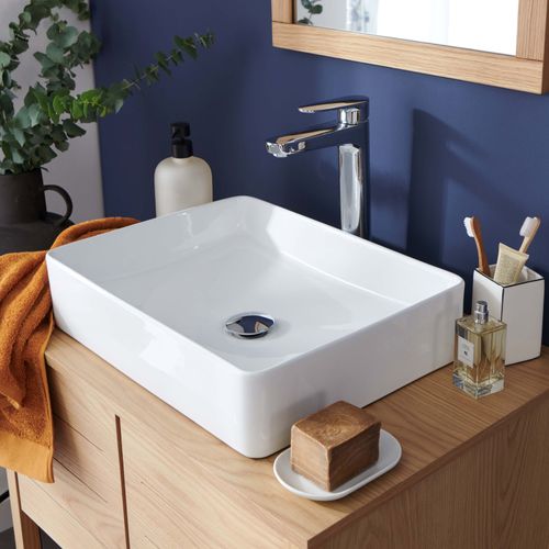 Vasque à Poser Rectangle En Céramique 47x36cm