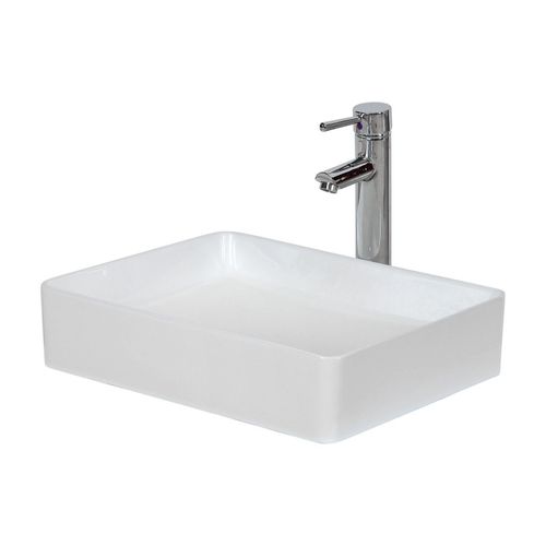 Vasque à Poser Rectangle En Céramique 47x36cm
