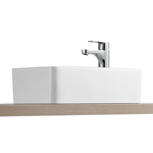 Vasque à Poser Ou à Suspendre Rectangle En Céramique 43x26,5cm