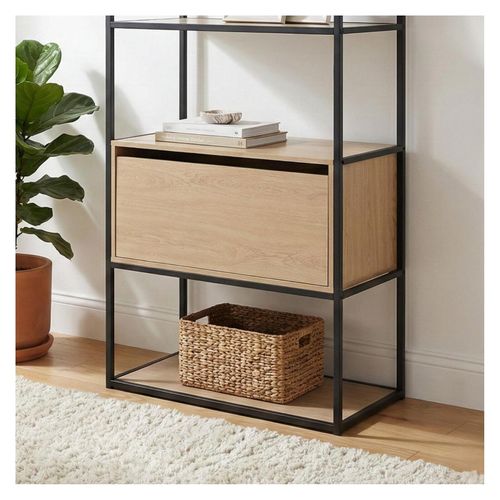 Portant Vêtements Bois Et Métal Oslo Gris L80 X H184,5 Cm