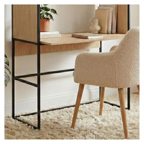 Portant Vêtements Bois Et Métal Oslo Bureau Intégré L110 X H184,5 Cm