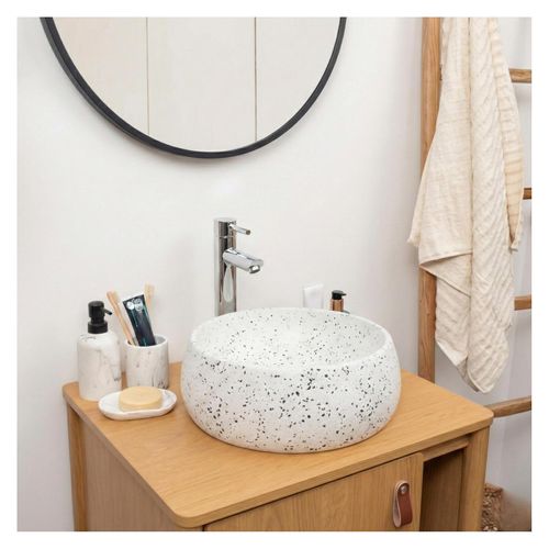 Vasque à Poser Zoli Ronde En Terrazzo 40cm