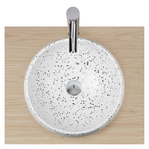 Vasque à Poser Zoli Ronde En Terrazzo 40cm