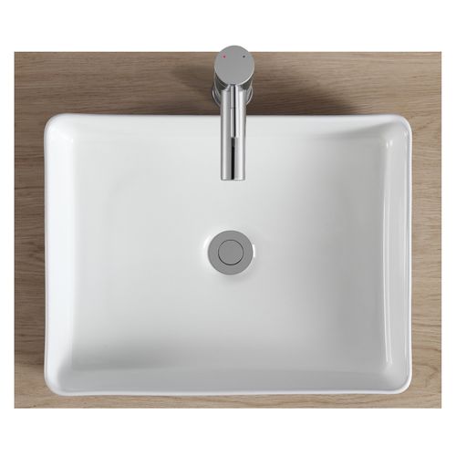 Vasque à Poser Rectangulaire Ydra En Céramique Bicolore 47x36cm