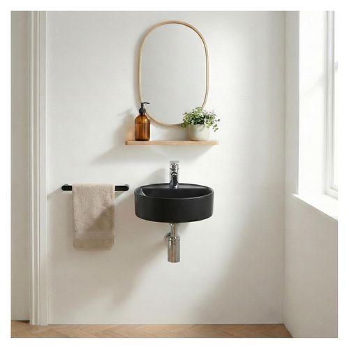 Vasque Lave-mains à Suspendre Ronde En Céramique