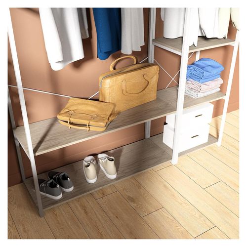 Lot De 2 Portants Vêtements June En Bois Et Métal 160x200cm