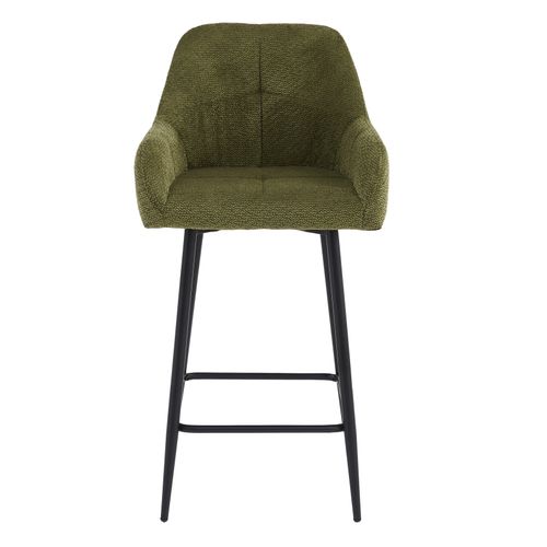 Lea-fauteuil De Bar En Tissu Ikon Olive (x2)