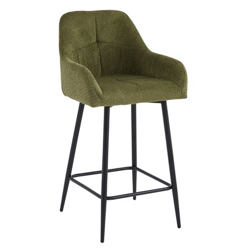 Lea-fauteuil De Bar En Tissu Ikon Olive (x2)