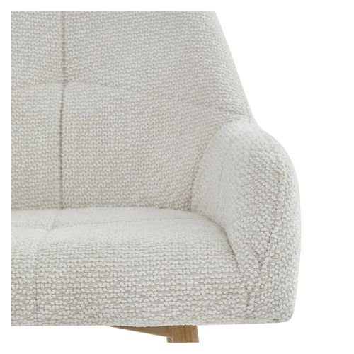 Lea-fauteuil De Bar En Tissu Ikon Coloris Lin Et Métal Chêne (x2)