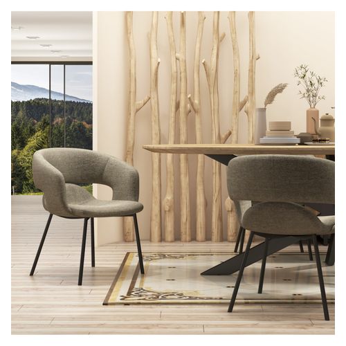 Travis-fauteuil De Table En Tissu Luxury Taupe