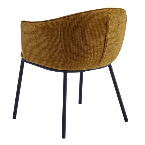 Alvin-fauteuil De Table En Tissu Luxury Moutarde