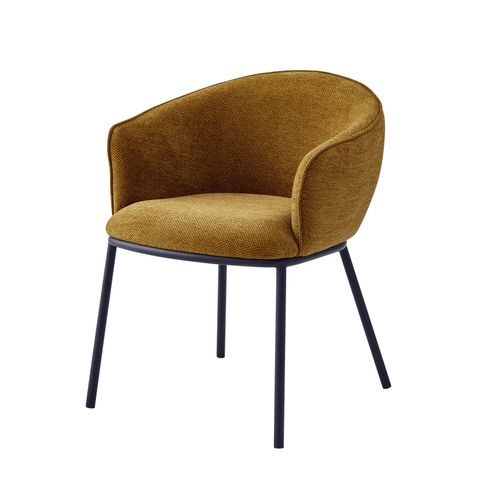 Alvin-fauteuil De Table En Tissu Luxury Moutarde